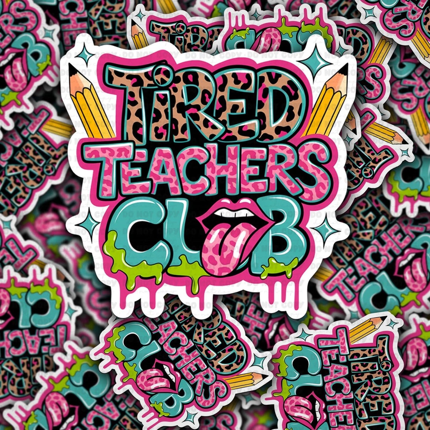Tired Teacher 3"x3”