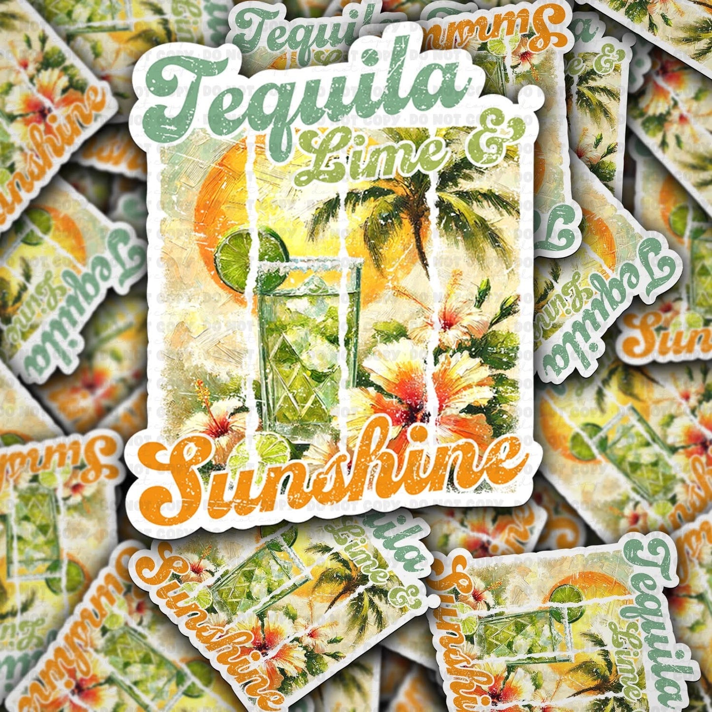 Lime and Sunshine 3"x3”