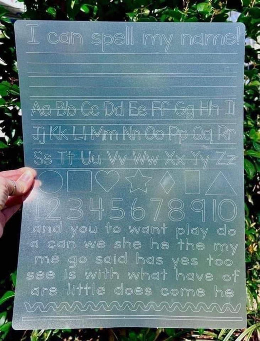 Tracing Mat - Dry Erase