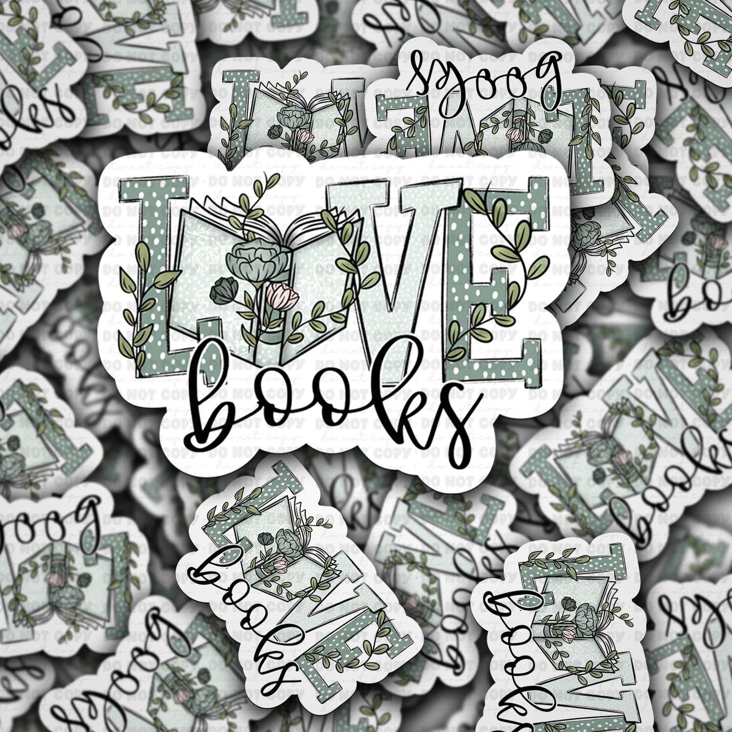 Love Books 3"x3”