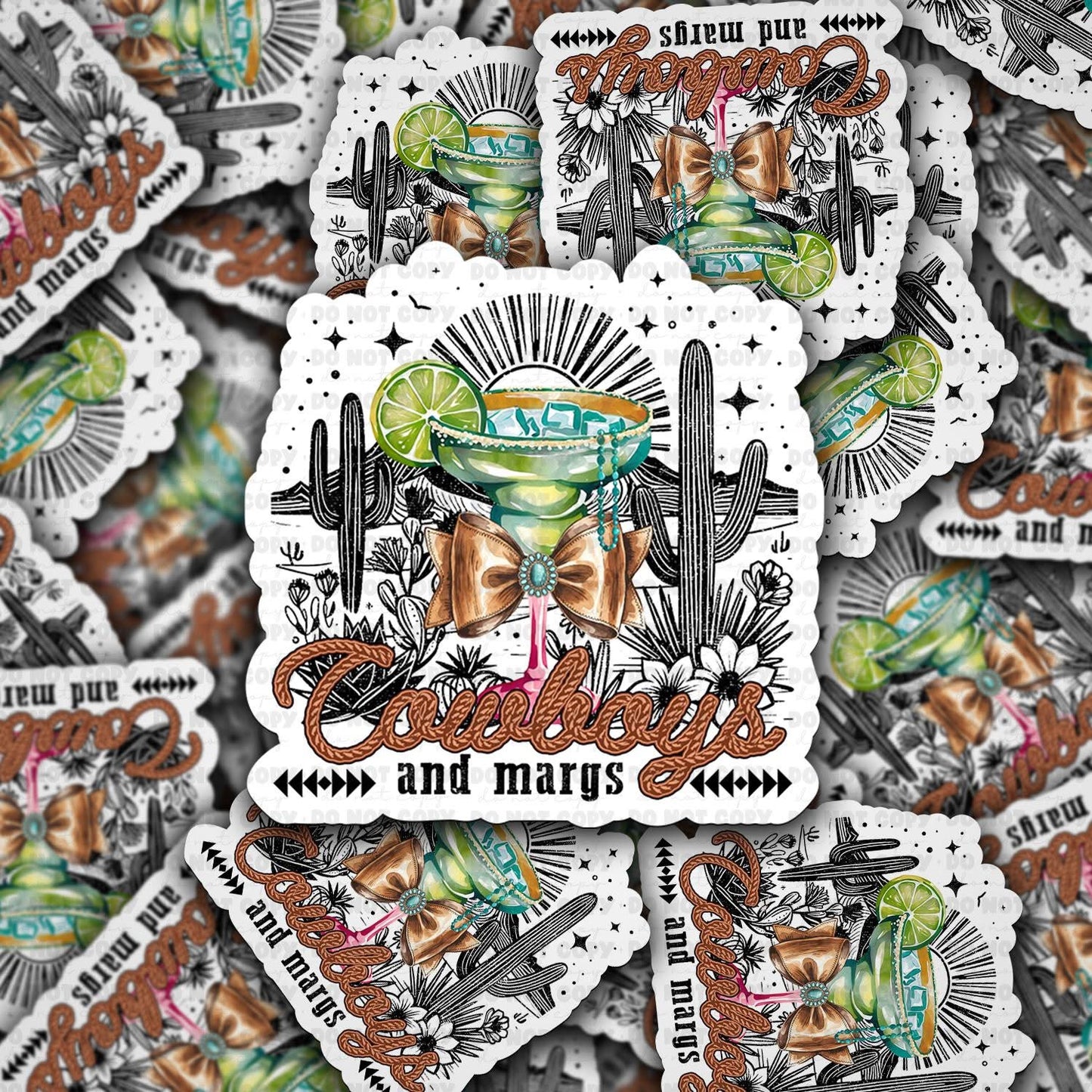 Cowboys and Margs 3"x3”