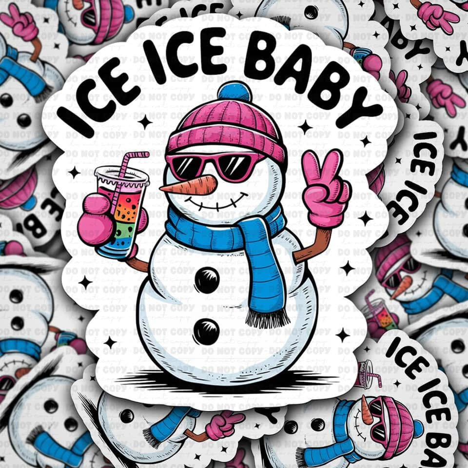 Ice Ice Sticker 3"x3"