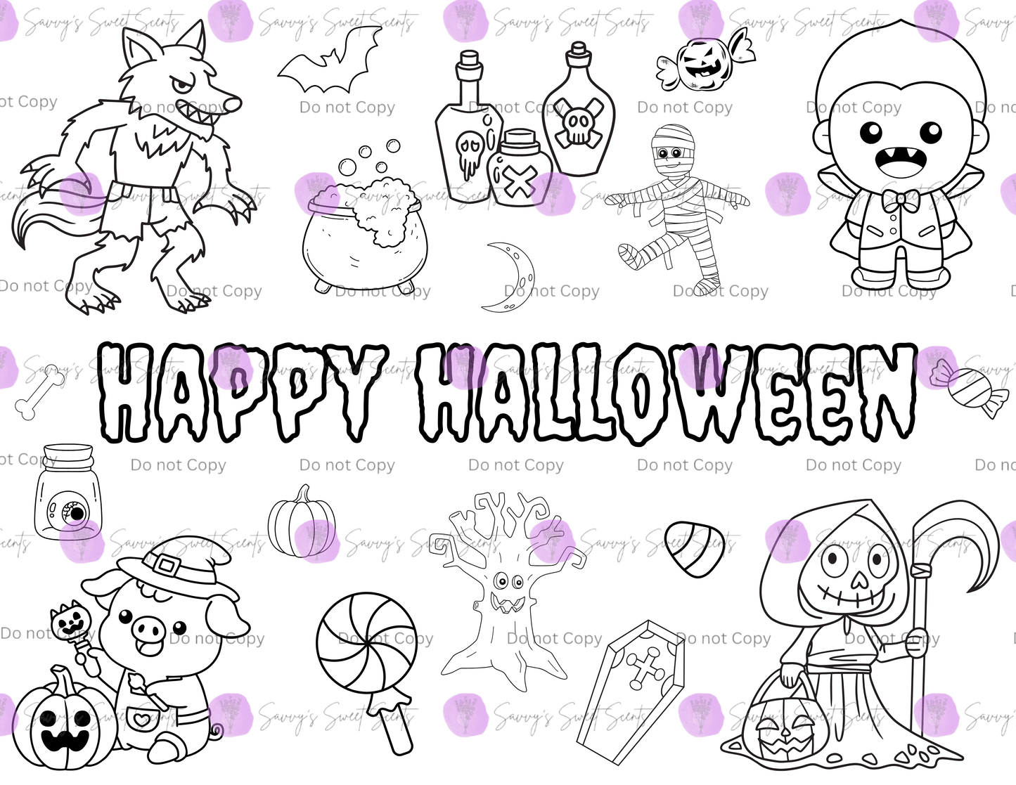 Halloween Coloring Kit