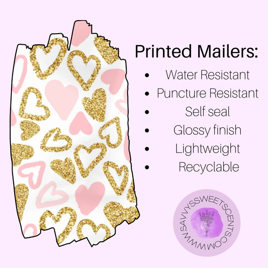 Hearts of Glitter Mailers