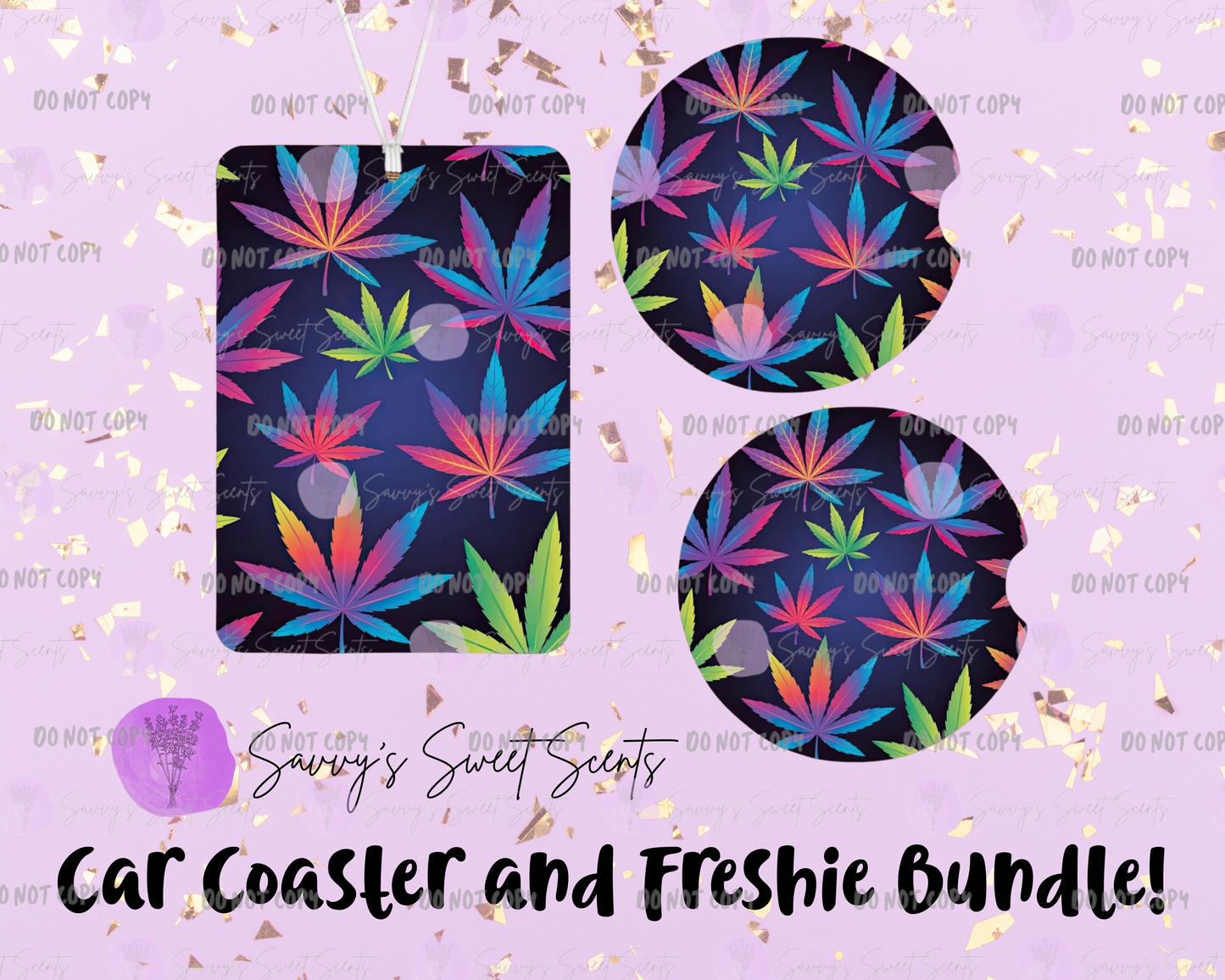 Car Freshie and Car Coaster Bundle
