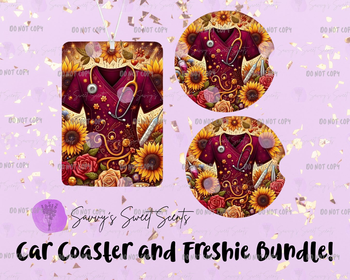 Car Freshie and Car Coaster Bundle - Mama/Other Designs