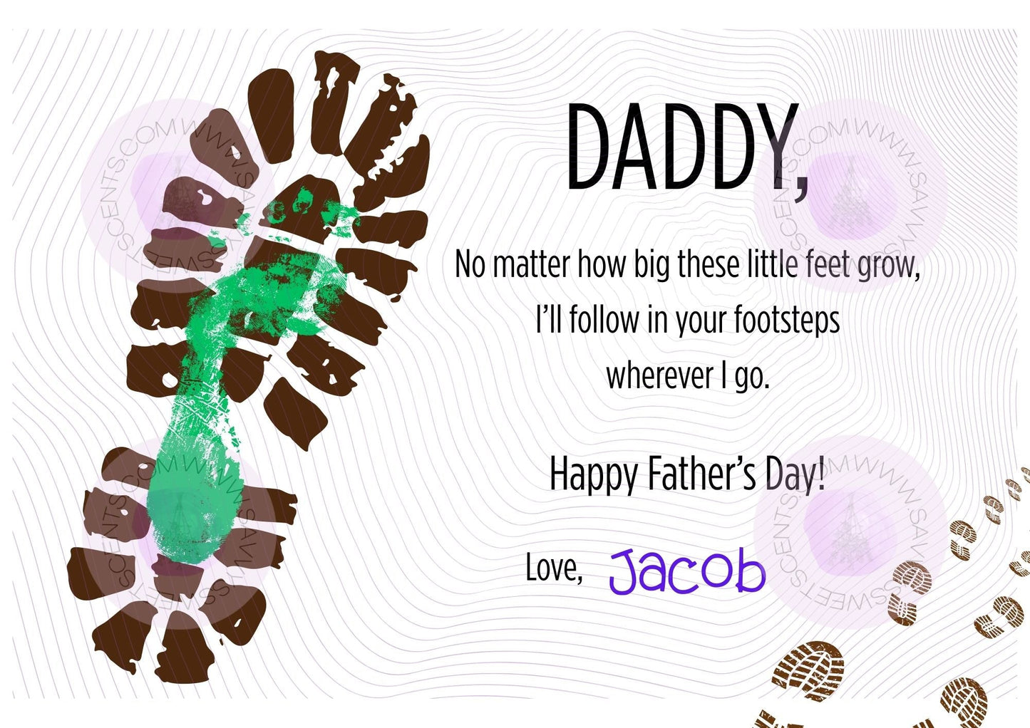 Footprint Keepsakes - Dad