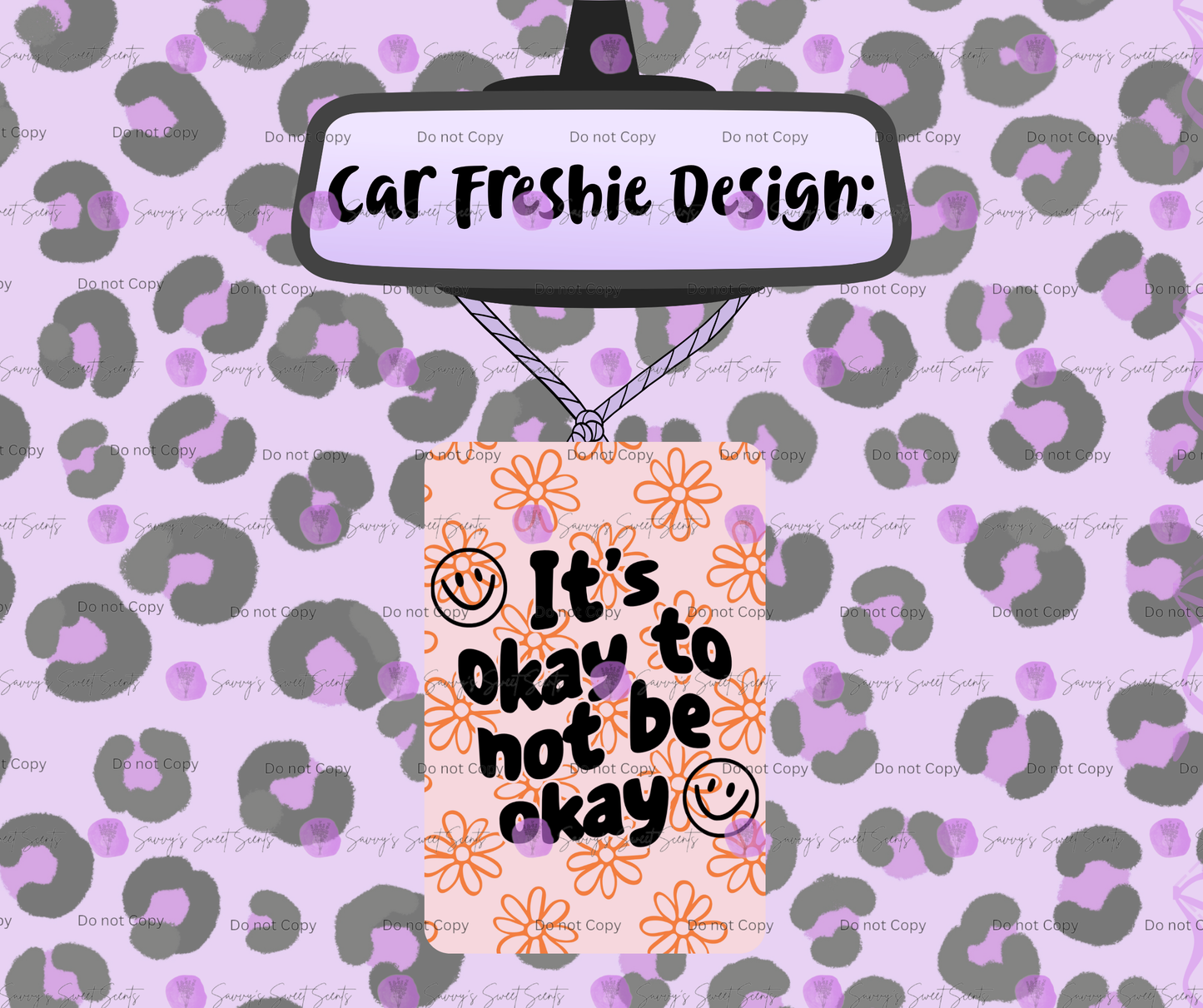 Felt Car Freshie - Driving/Wavy