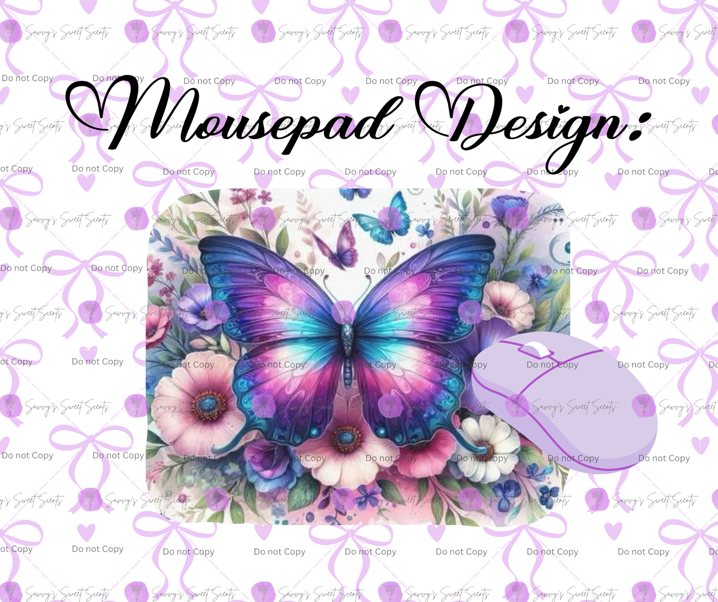 Mousepad - Purple Butterfly