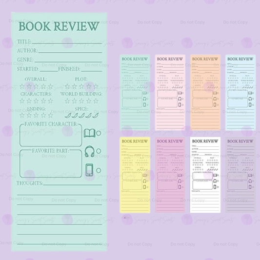 Book Review Bookmark Pack