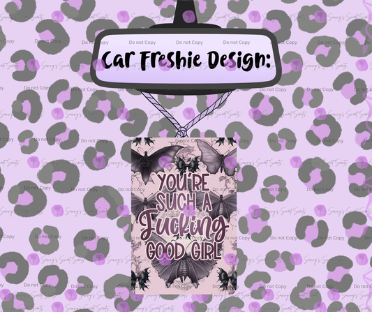 Pre-Scented Felt Car Freshie - Bookish