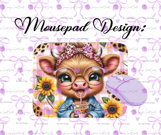 Mousepad - Cow Coffee