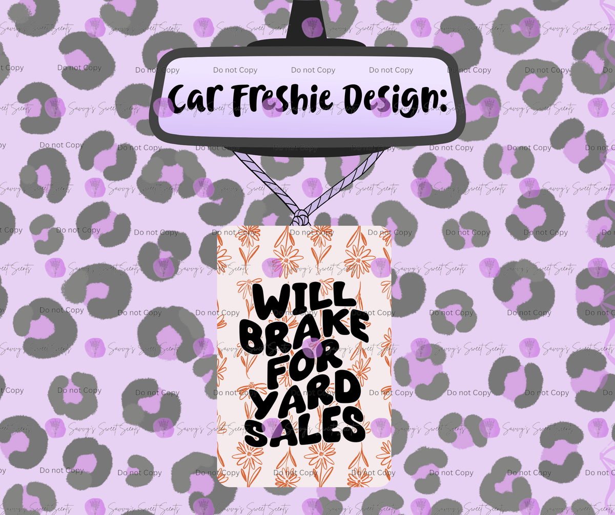 Felt Car Freshie - Driving/Wavy