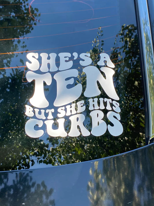 She's a Ten - Car Decal