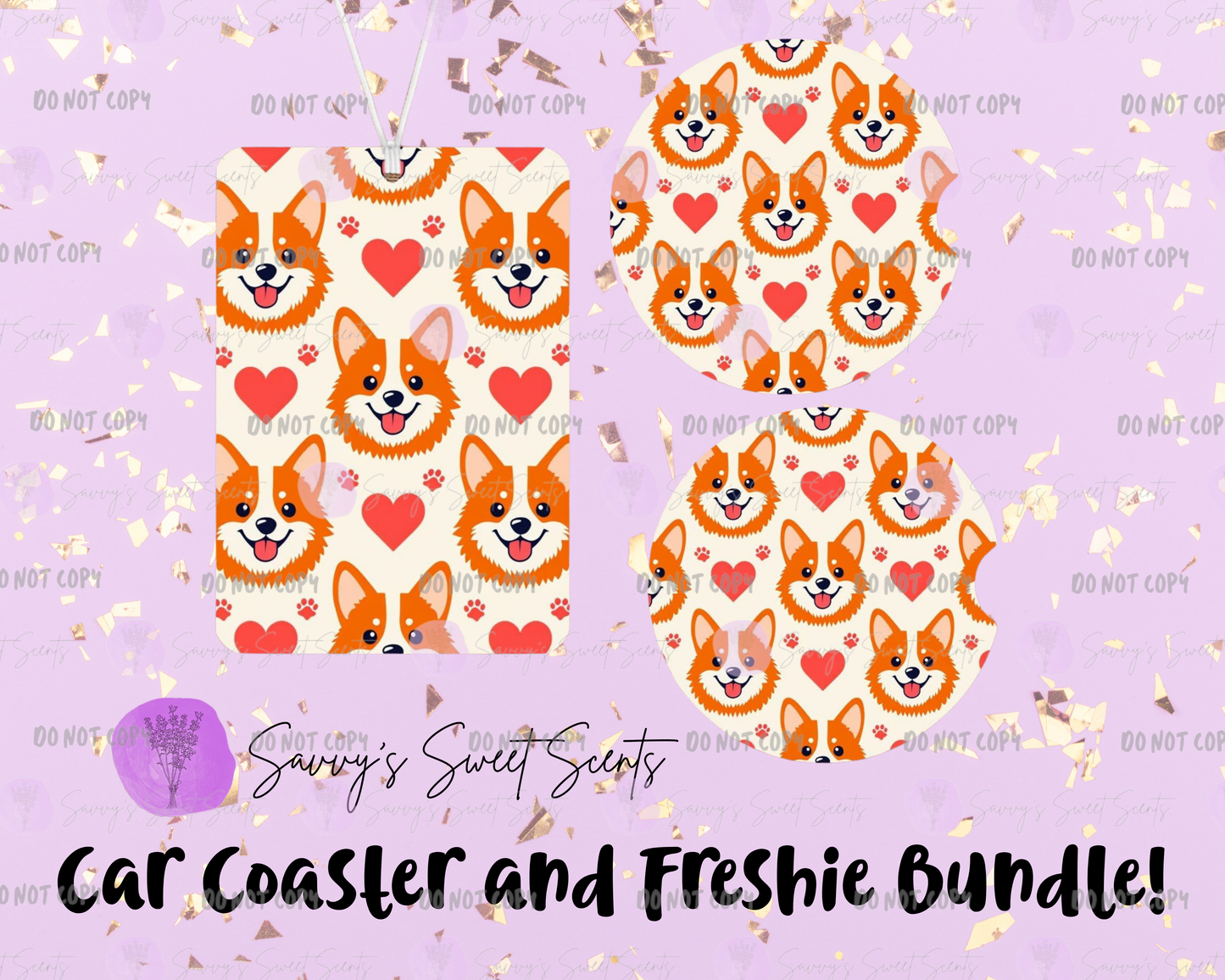 Car Freshie and Car Coaster Bundle