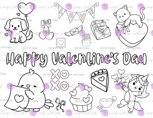 Valentines Coloring Kit