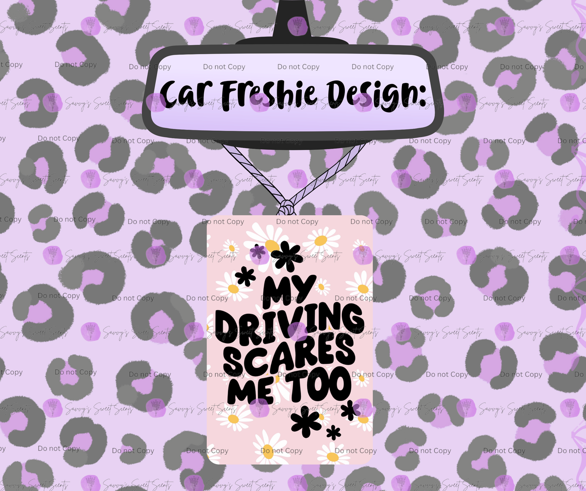 Felt Car Freshie - Driving/Wavy