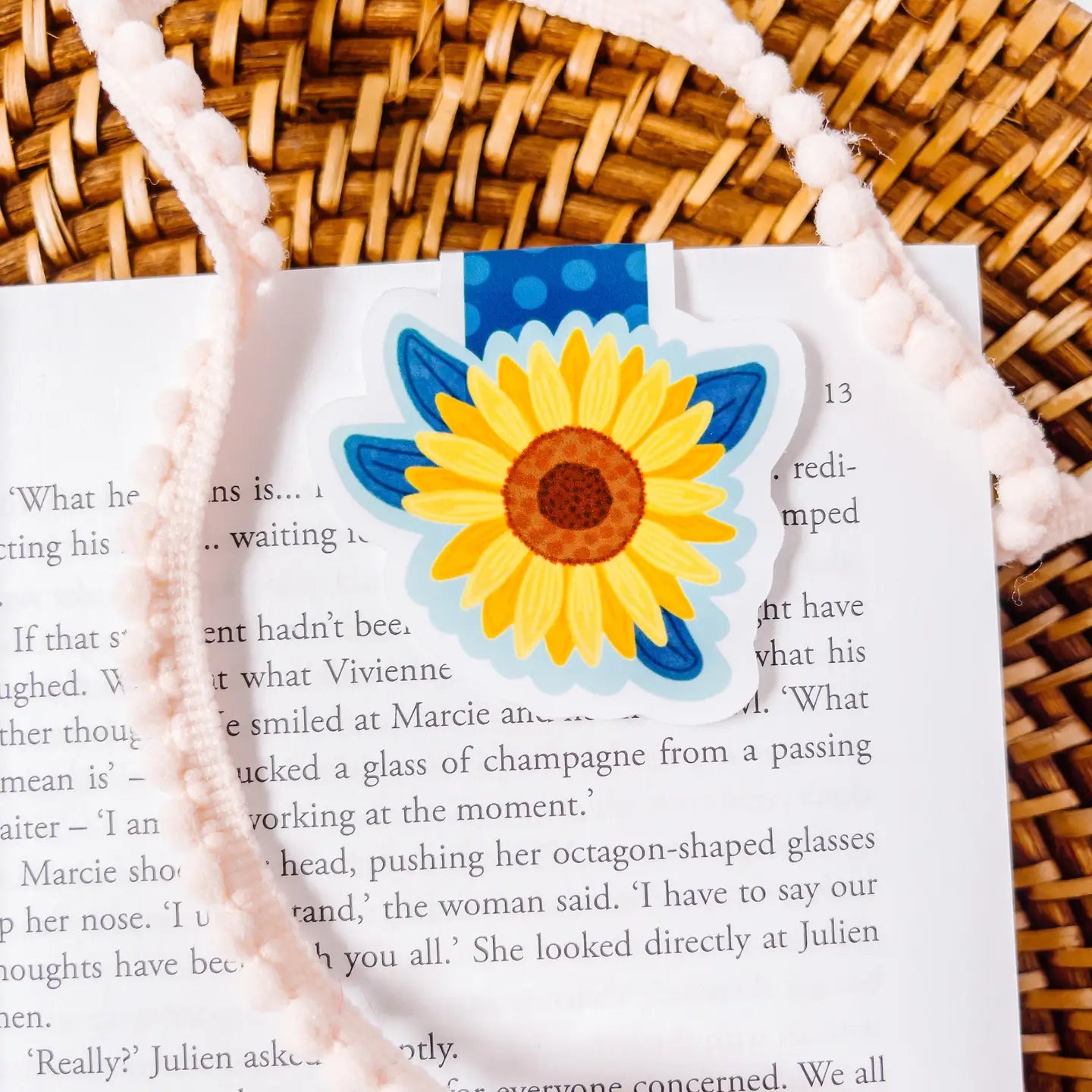 Sunflower Magnetic Bookmark