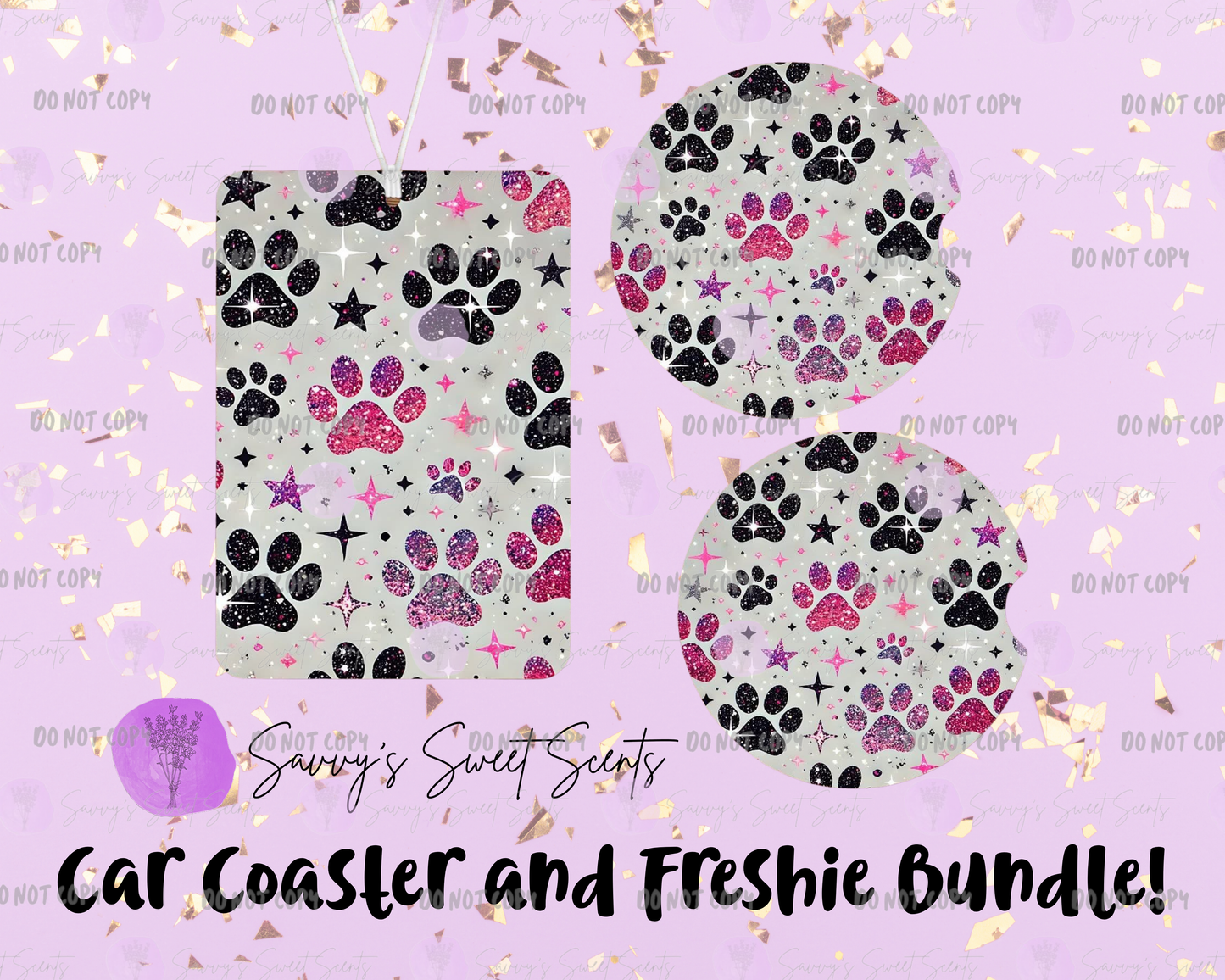 Car Freshie and Car Coaster Bundle
