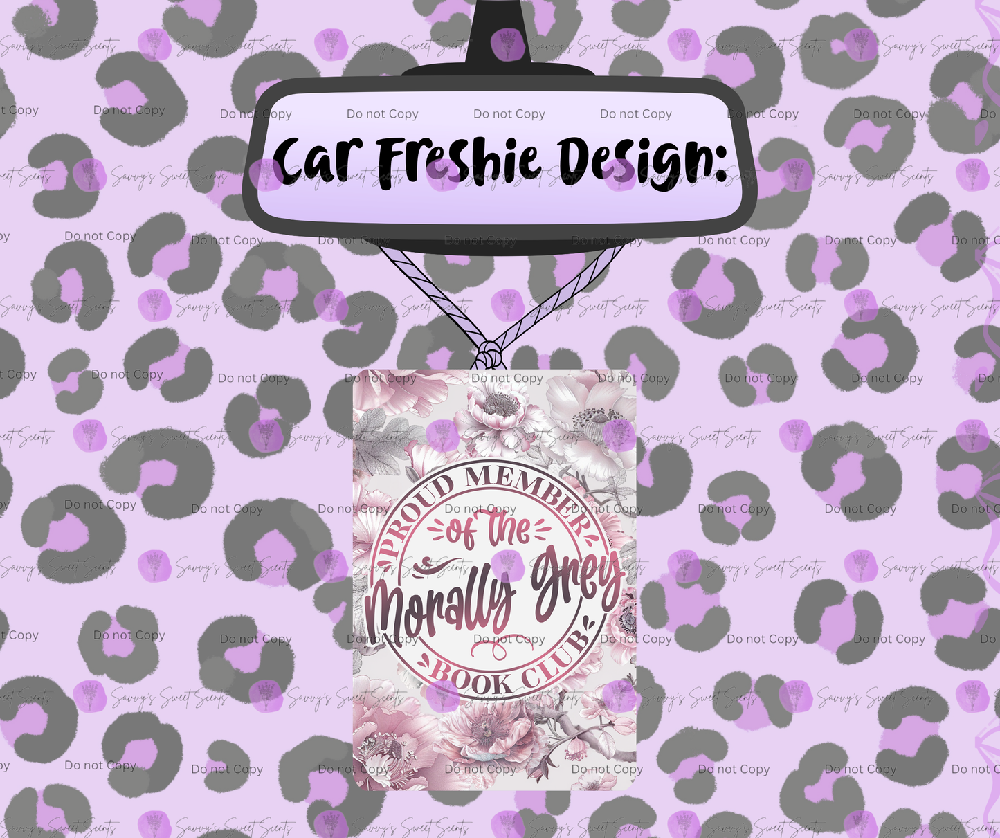 Felt Car Freshie - Bookish