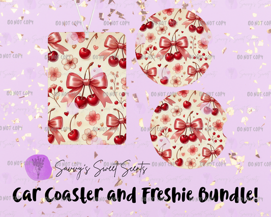 Car Freshie and Car Coaster Bundle