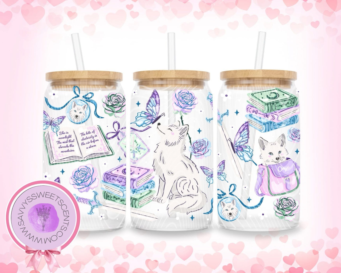 Bookish Fox 16oz Vinyl Tumbler