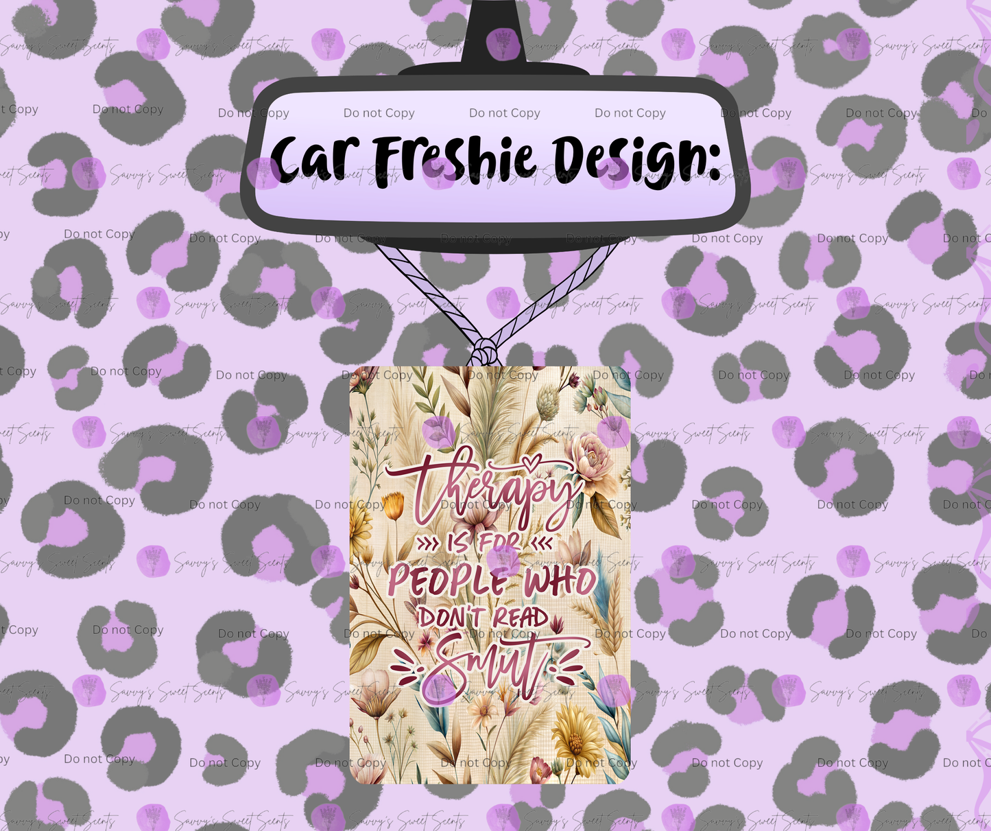 Felt Car Freshie - Bookish