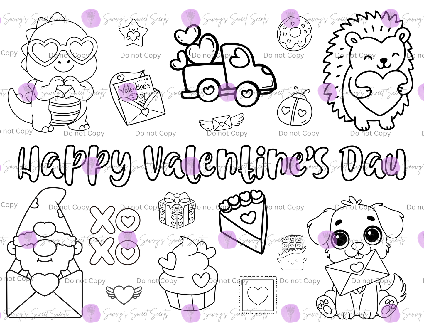 Valentines Coloring Kit