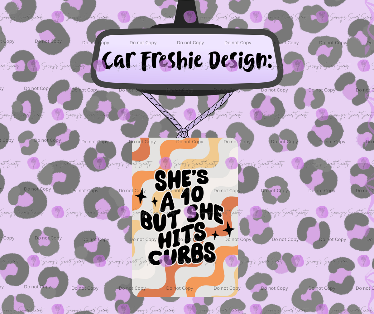 Felt Car Freshie - Driving/Wavy