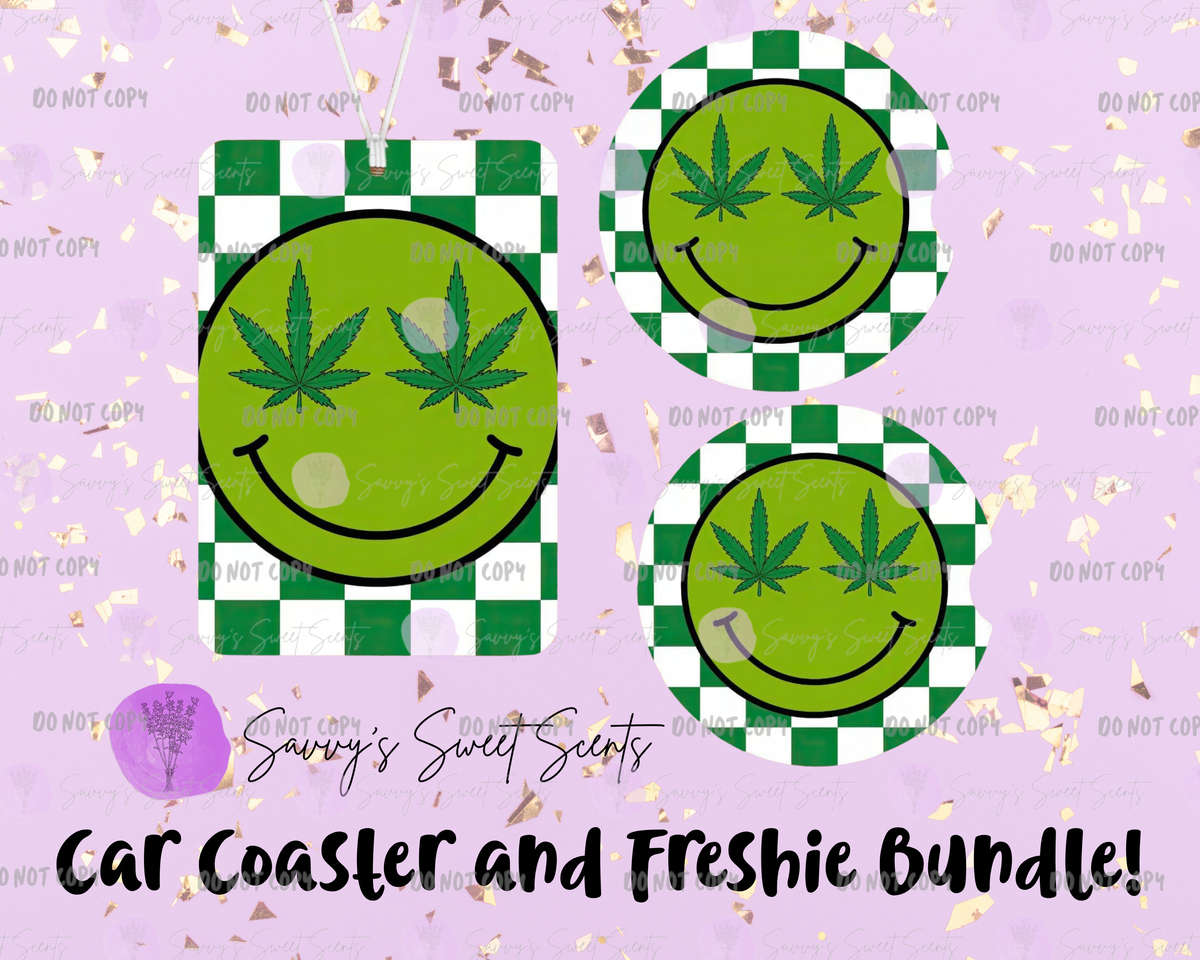 Car Freshie and Car Coaster Bundle - Floral