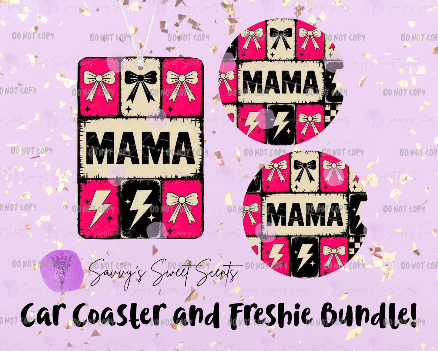 Car Freshie and Car Coaster Bundle