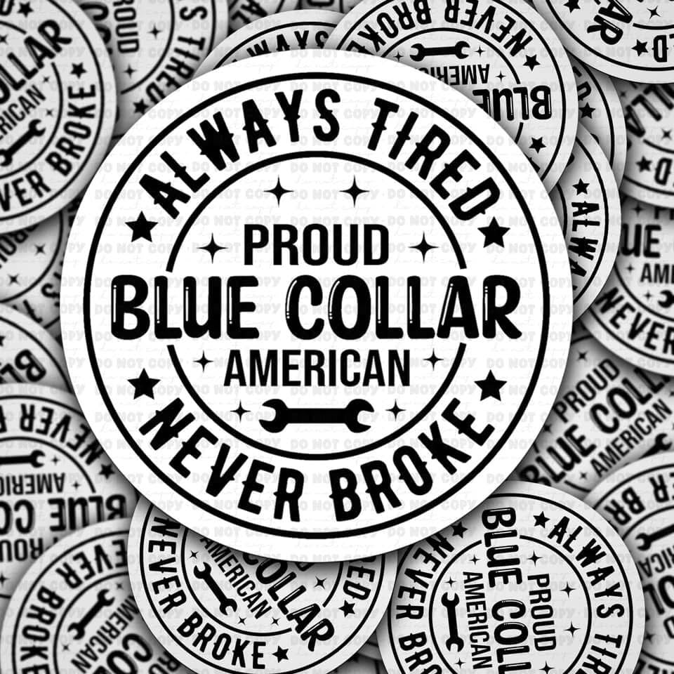 Blue Collar Sticker 3"x3”