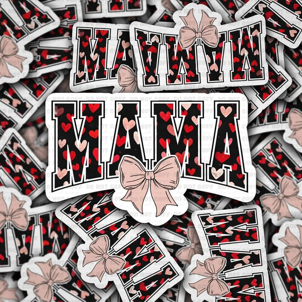 Hearts Mama Book Sticker 3”x3”