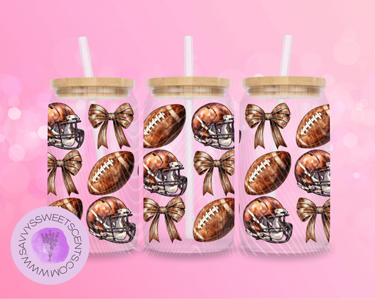 Football 16oz Vinyl Tumbler