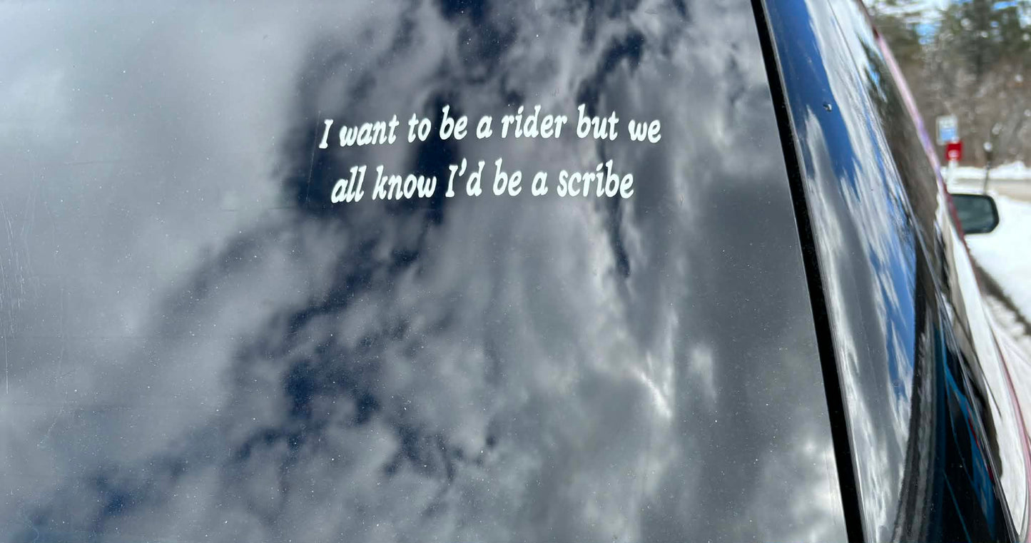 Scribe - Car Decal
