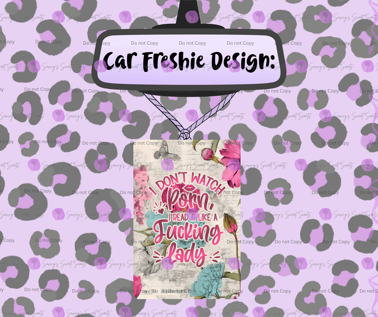 Felt Car Freshie - Bookish
