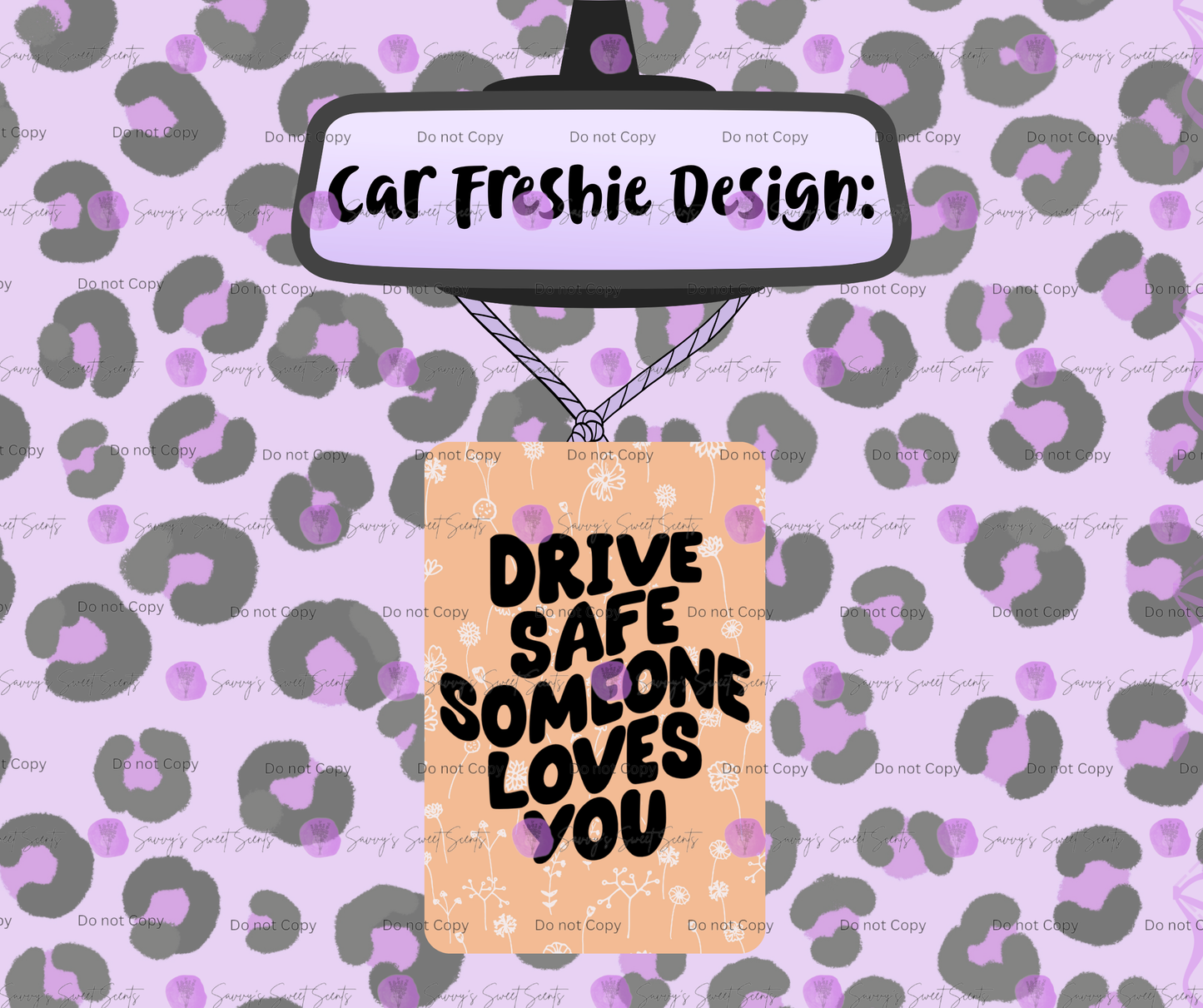 Felt Car Freshie - Driving/Wavy