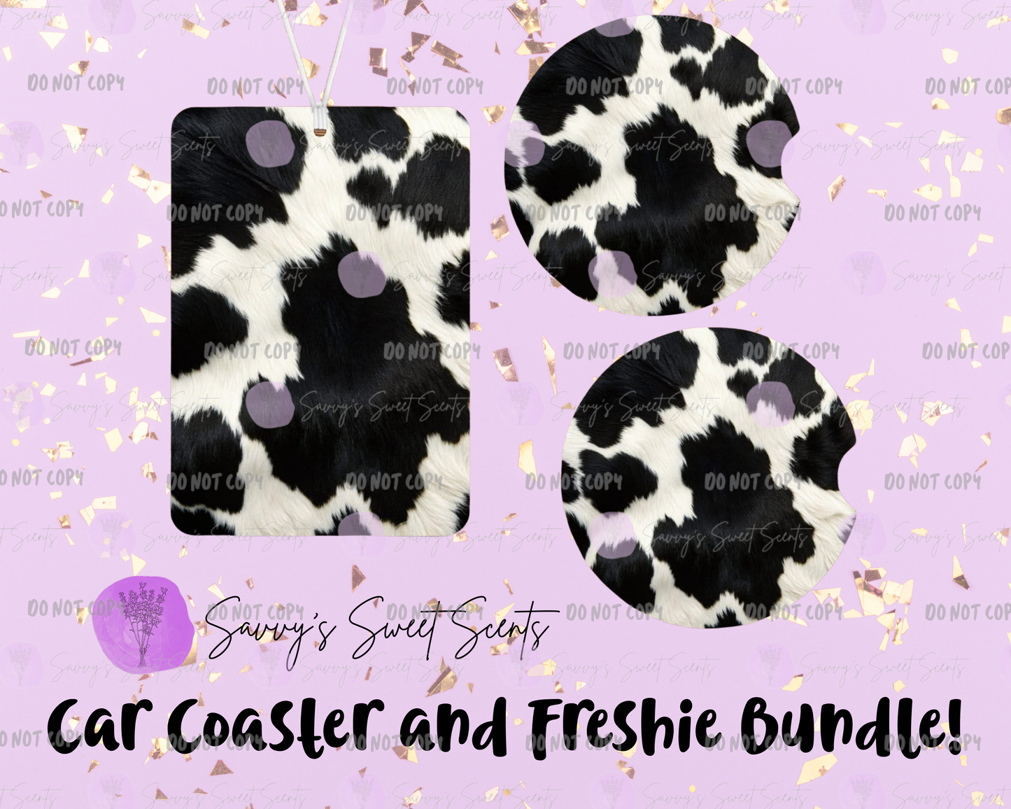 Car Freshie and Car Coaster Bundle