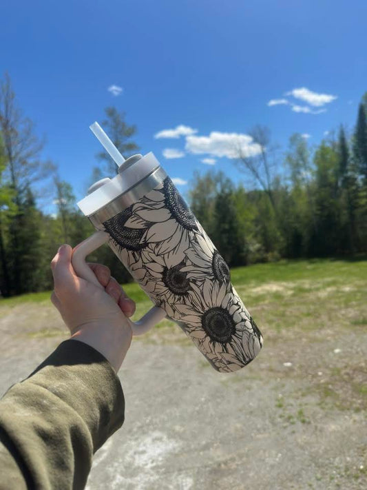 Sunflower Stainless Tumbler - 40 oz